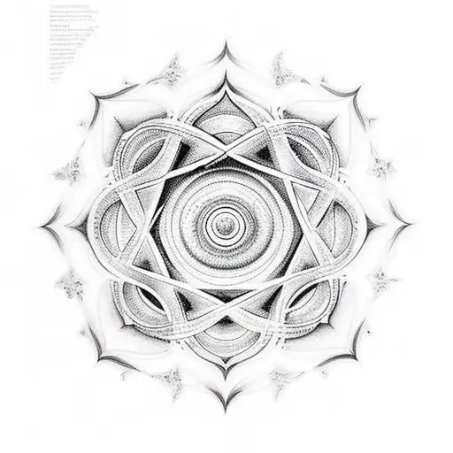Sacred geometry tattoo design idea