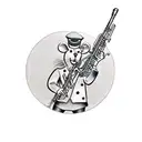 mouse playing clarinet tattoo design idea