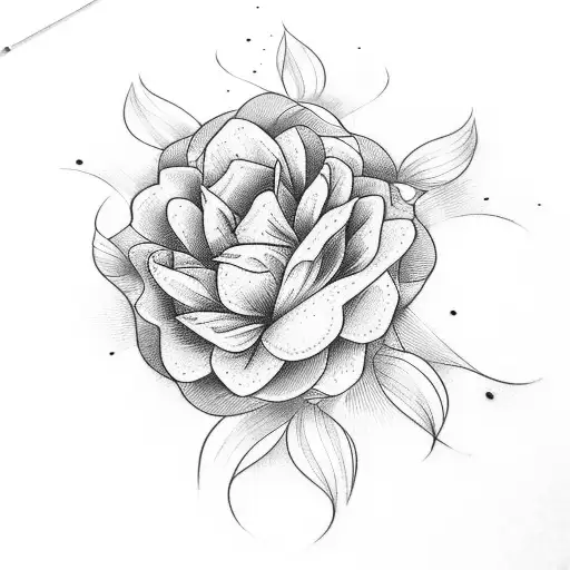 flower bunch tattoo design idea