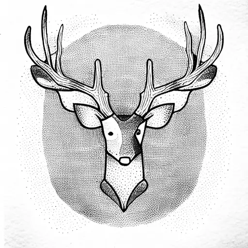 deer tattoo design idea