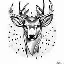 deer tattoo design idea