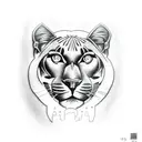 Panther tattoo design idea