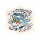 fundo do mar tattoo design idea