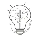 brain and light bulb tattoo design idea