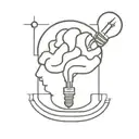 brain and light bulb tattoo design idea