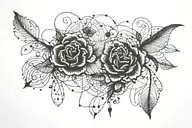 "Create" stitched into the skin using a sewing needle and thread  tattoo design idea