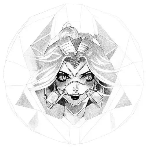 Miss Fortune league of legends tattoo design idea