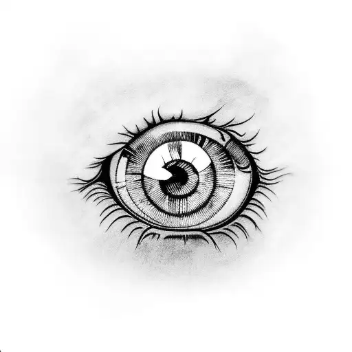 Eyeball with newborn daughter incorporated tattoo design idea
