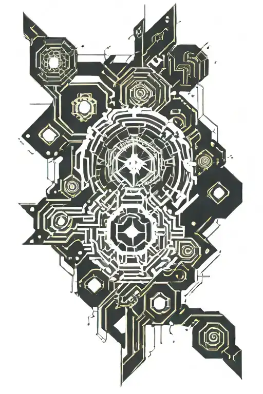 cyber tribal tattoo tattoo design idea