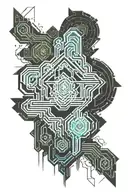 cyber tribal tattoo tattoo design idea