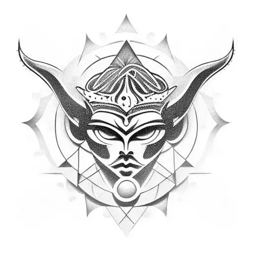 god Veles sign tattoo design idea