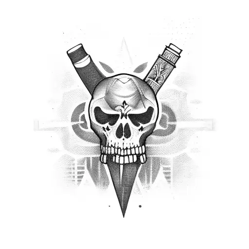 cuban machete tattoo design idea