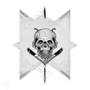cuban machete tattoo design idea