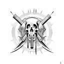 cuban machete tattoo design idea