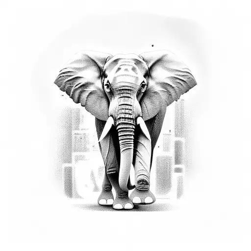 Elephant tattoo design idea