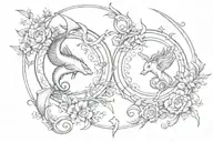 Pisces and Capricorn  tattoo design idea