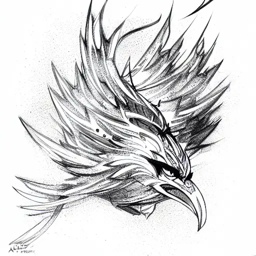 Phoenix tattoo design idea