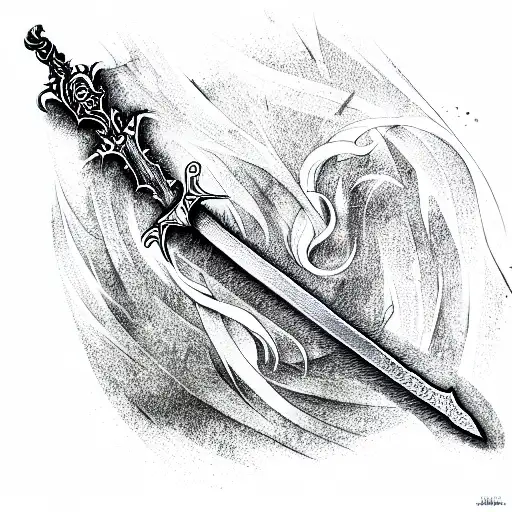 Sword tattoo design idea
