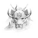 Cross with animal tattoo design idea