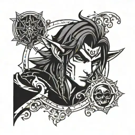 Make a tattoo from the game nickname OSCAR. And link Twitch streams and YouTube videos to my activities tattoo design idea