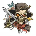 Make a tattoo from the game nickname OSCAR, playing with its meaning with an award, since OSCAR is an award. And connect with mine tattoo design idea