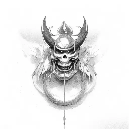 die as a devil tattoo design idea