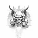 die as a devil tattoo design idea