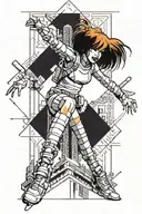 The Fifth Element, Leeloo jumping off building tattoo design idea