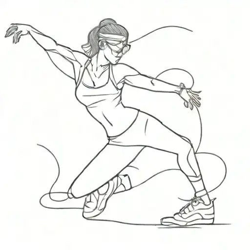 danse hip hop dancer tattoo design idea