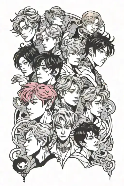 Korean Boyband BTS tattoo design idea