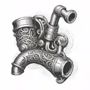 Klein pipe bender tattoo design idea