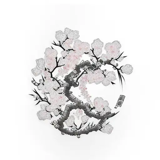 Cherry Blossom tattoo design idea