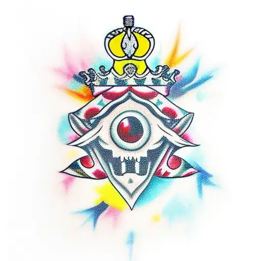Patel with crown tattoo design idea