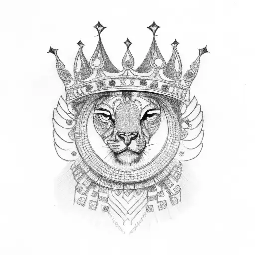 Patel with crown tattoo design idea