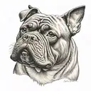 American bully dog tattoo design idea