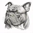American bully dog tattoo design idea