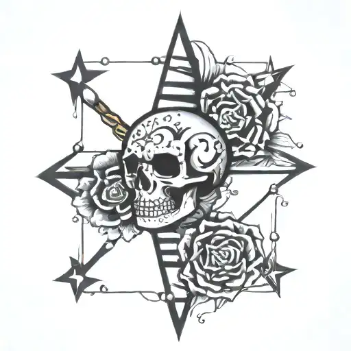 coordinate point tattoo design idea