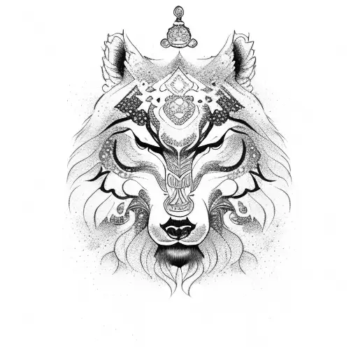Russian Far East Forest Animals tattoo design idea