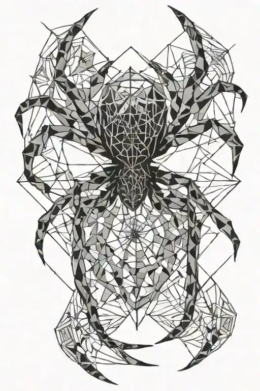 spider and bet merged into one creature tattoo design idea