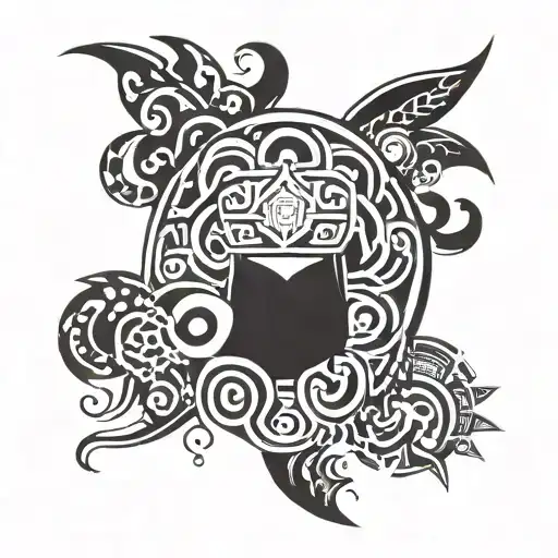 Combine elements of Japanese and Polynesian culture in a unique tattoo design tattoo design idea