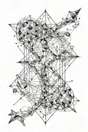 Sagittarius constellation tattoo design idea