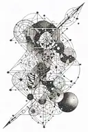 Sagittarius constellation tattoo design idea