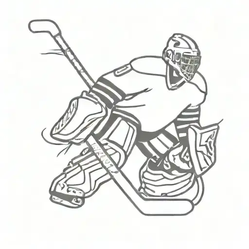 ice hockey jersey tattoo design idea