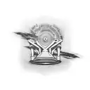 A tattoo symbolizing the lyrics 'no one told you when to run, you missed the starting gun' from the song 'Time' by Pink Floyd tattoo design idea