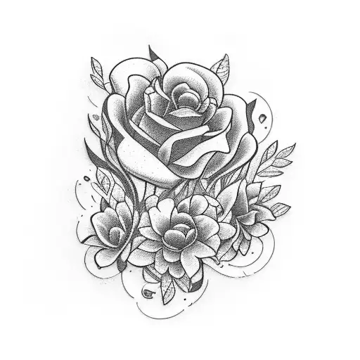 A cassette tape with flowers growing out of it tattoo design idea