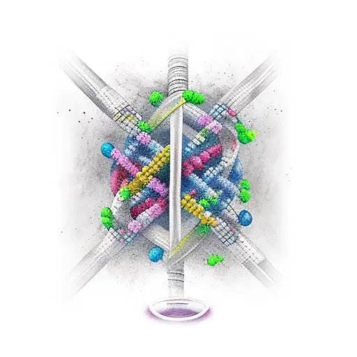 dna string with bushido codex tattoo design idea