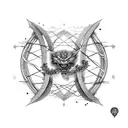 dna string with bushido codex tattoo design idea