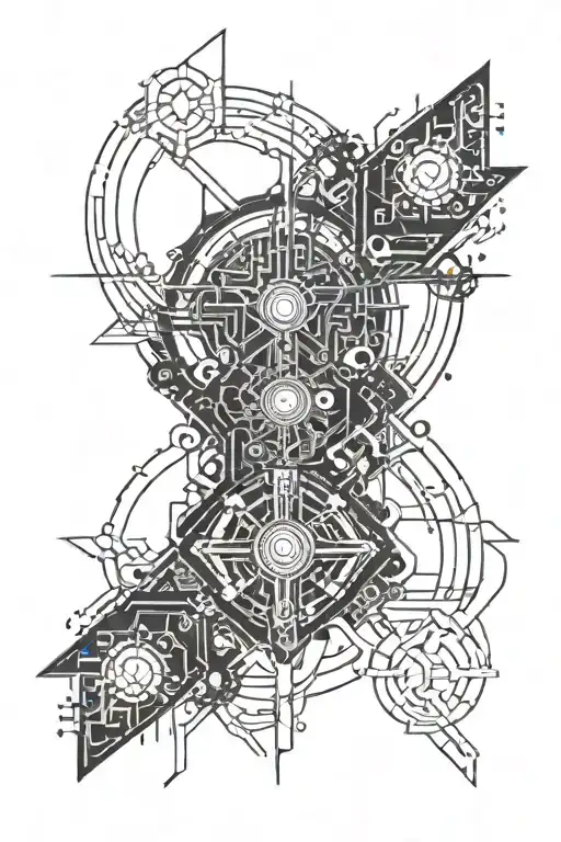 gothic and dark full manga tattoo design idea