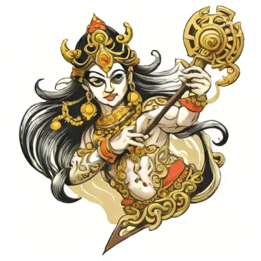 to perform Mahabharat tattoo design idea