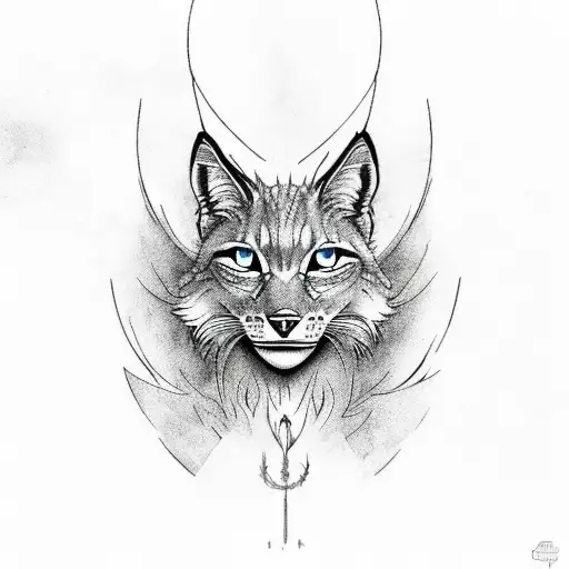 phoenix with the words karmonic lynx tattoo design idea